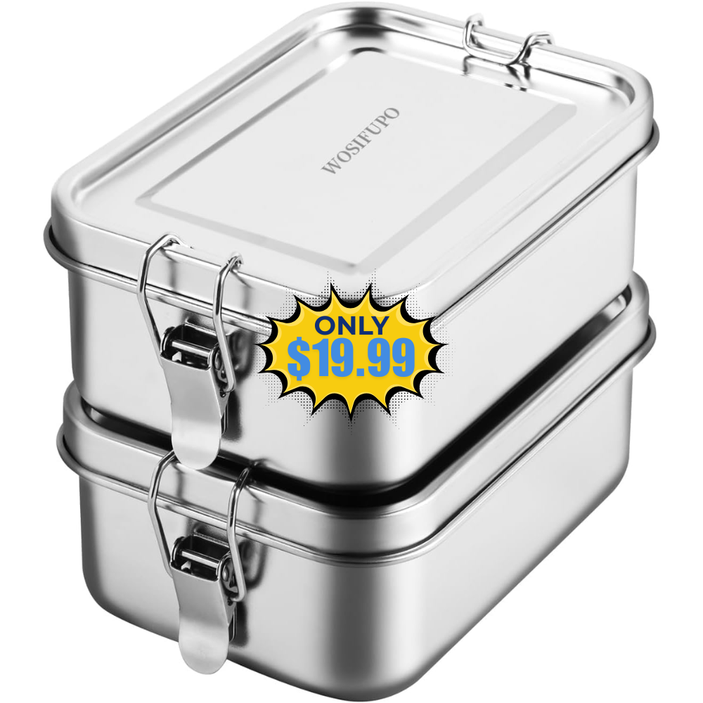 2 Pcs Stainless Steel Bento Box Deal: Save at Store