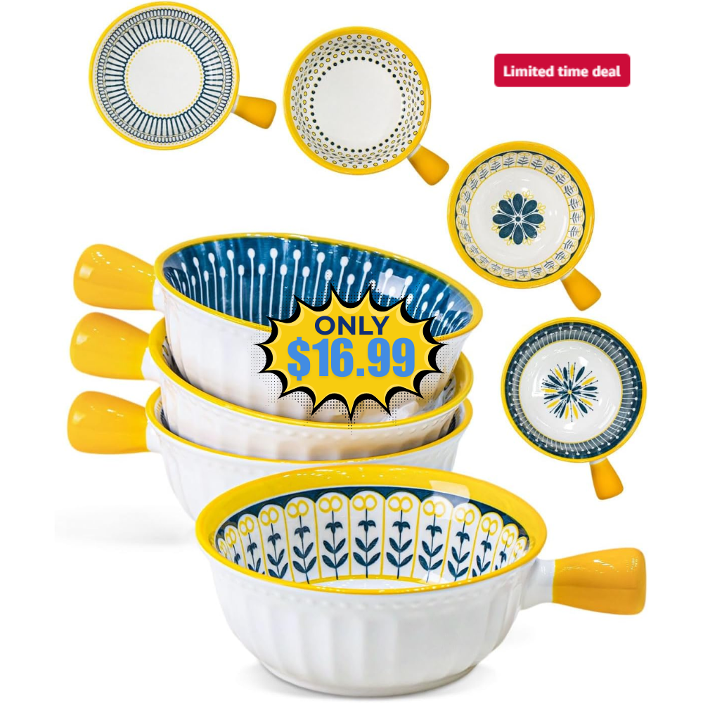 Bohemian French Onion Soup Bowls Set Deal: Save 50%