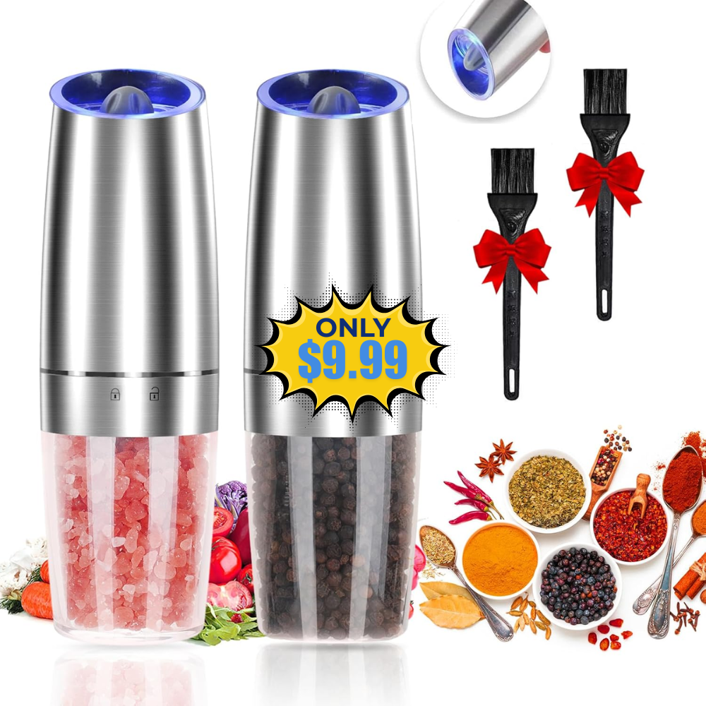 Gravity Electric Pepper & Salt Grinder Set: Save 33%