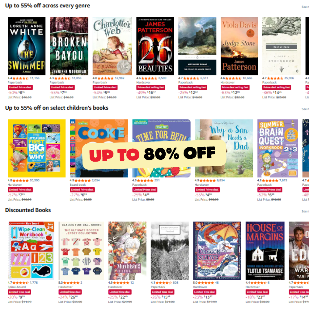 Books on Sale at Amazon: Save Big