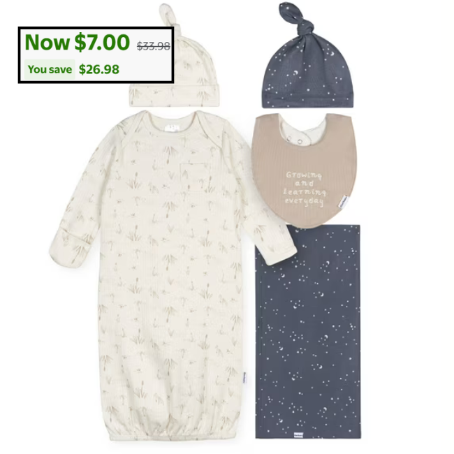 Gerber Baby Gender Neutral 5-Piece Gift Set Deal: Save $26.98 at Walmart