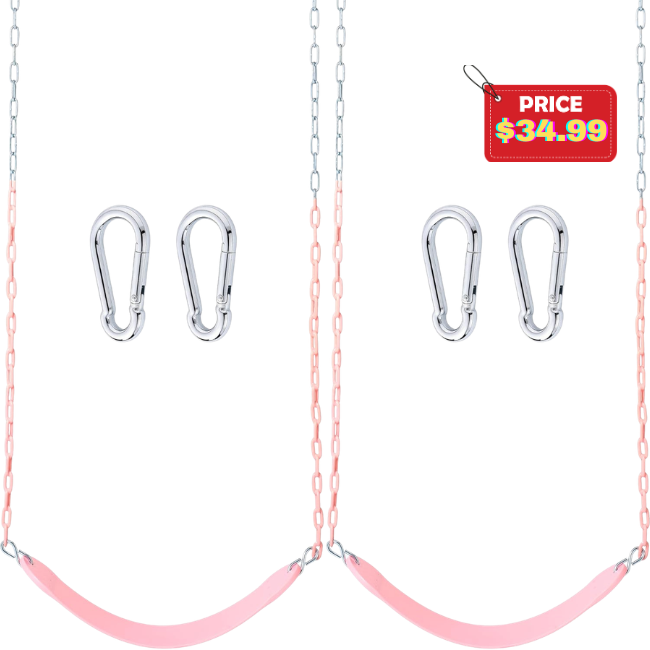 2 Pack Pink Swing Seats Deal: Save 30% at Amazon