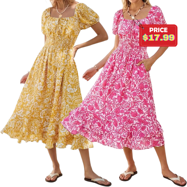 Boho Floral Maxi Dress Deal: Save 50% at Amazon