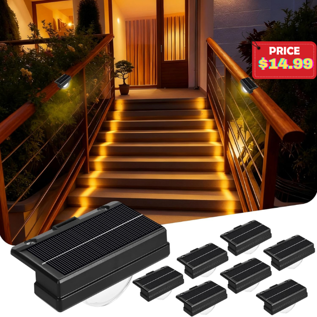 8 Packs Solar Step Light Deal: Save with Promo Code at Amazon