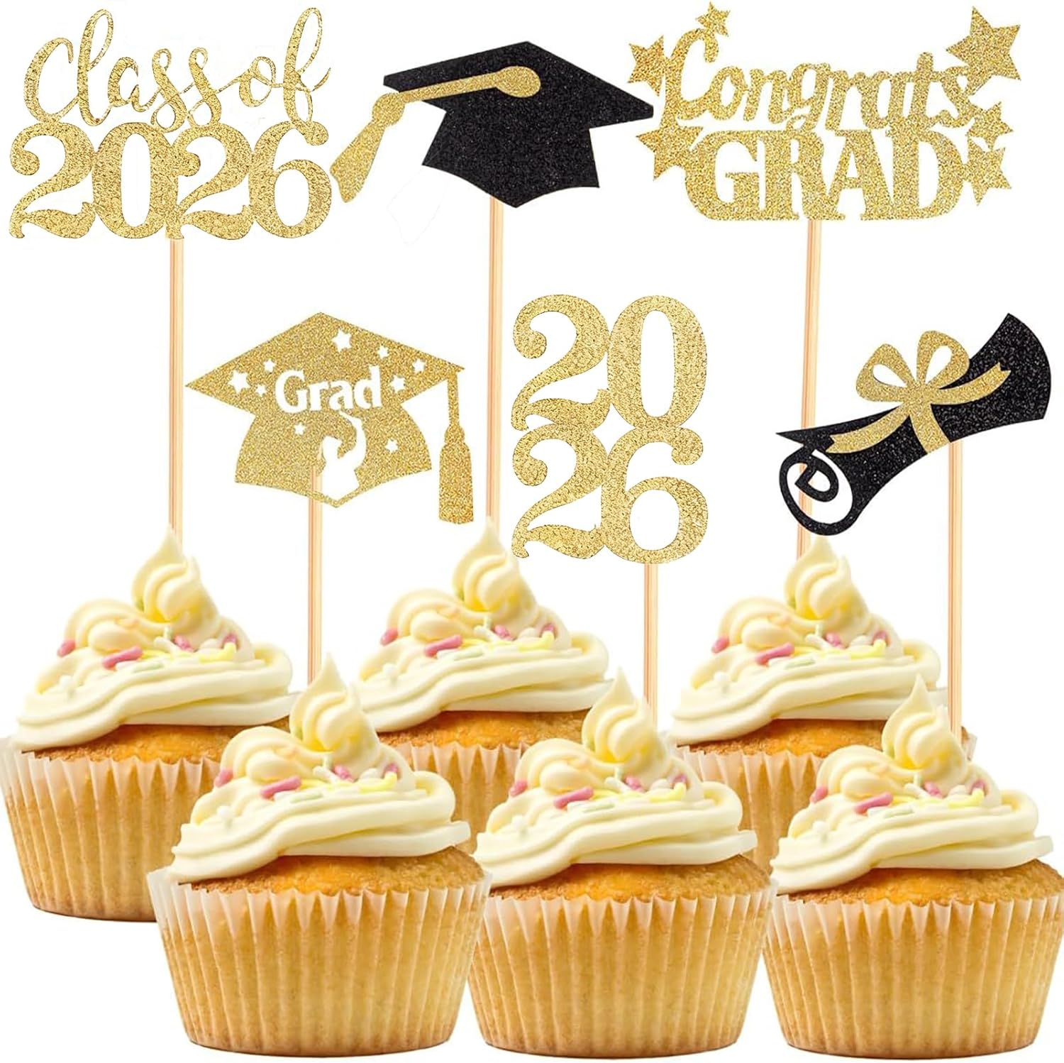 2026 Graduation Cupcake Toppers – Only $4.99 (Reg. $9.09) at Amazon