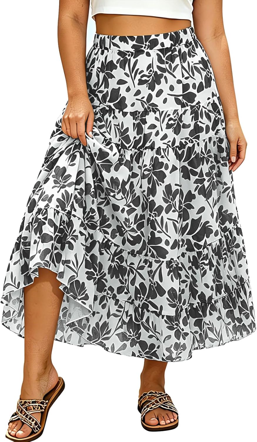 Charming Ashley Plus Sized Women's Chiffon Elastic High-Wais deal at Amazon