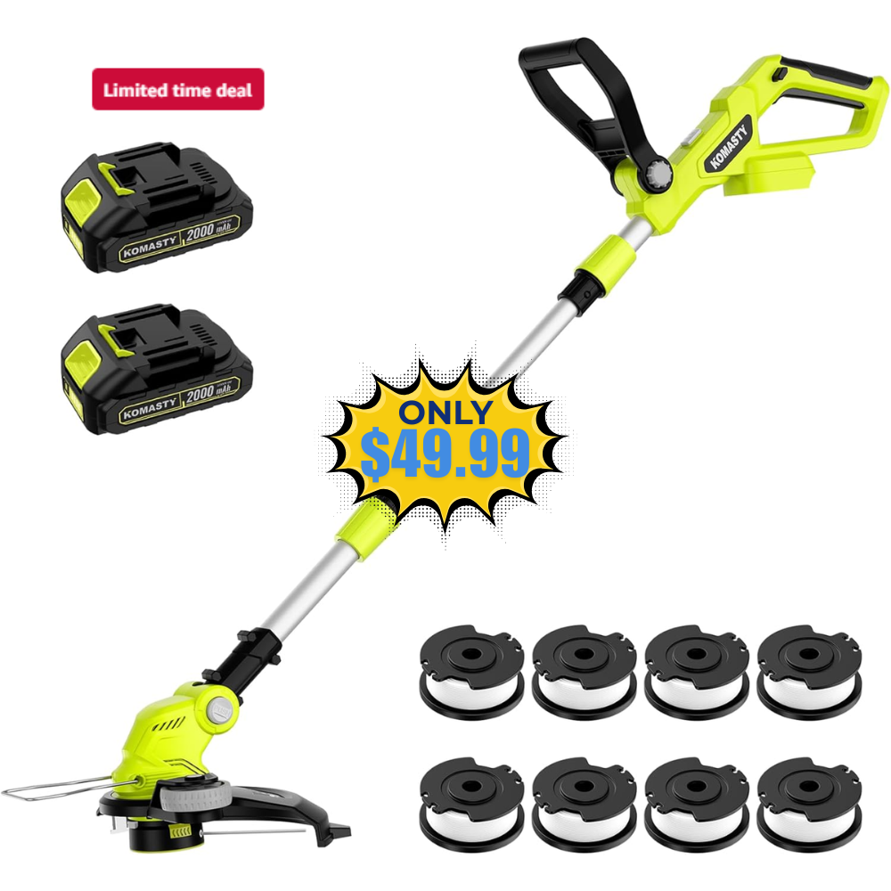 20V Electric Weed Wacker Cordless Deal: Save 64% at Amazon