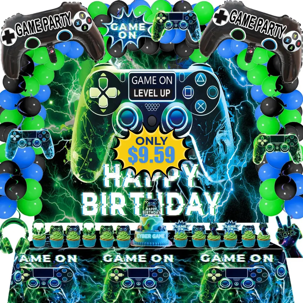 Video Game Party Decorations Set Deal at Amazon: Use Promo Code AFHI8J5N