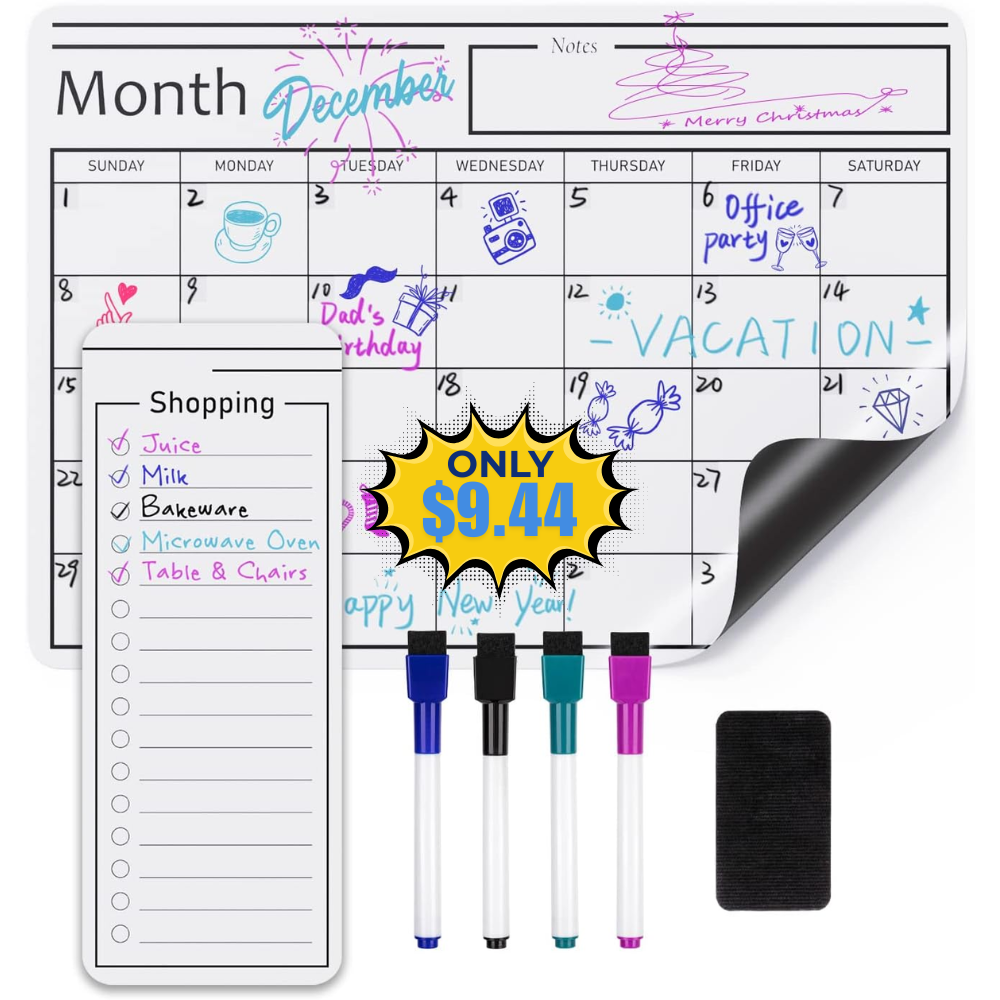 Magnetic Dry Erase Whiteboard Calendar Deal: Save 27% at Amazon