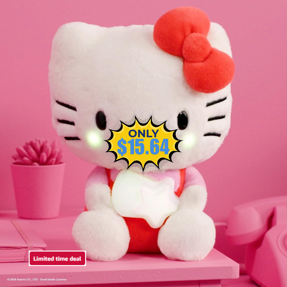 Hello Kitty 10-inch Illuminating Feature Plush Deal: Save 48% at Amazon