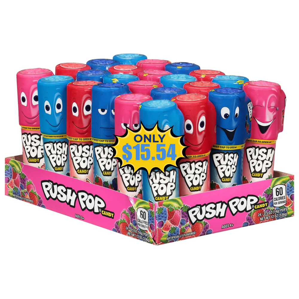 Push Pop Candy Lollipops 24 Count Deal at Amazon
