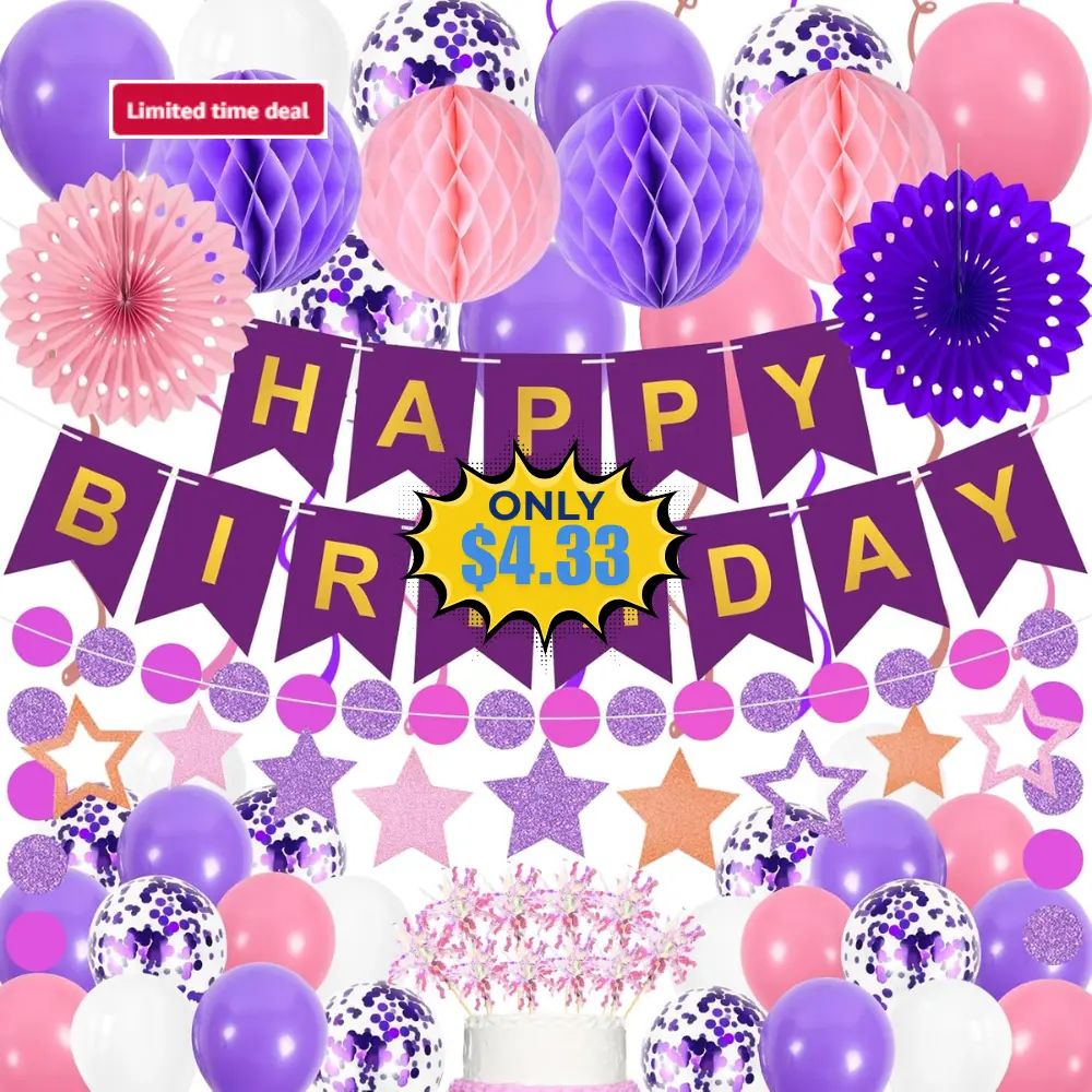 69Pcs Birthday Decorations Deal: Save 30% at Amazon