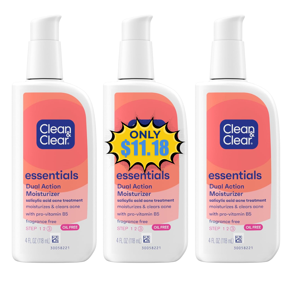 Clean & Clear Dual Action Facial Moisturizer Deal: Save 38% at Amazon