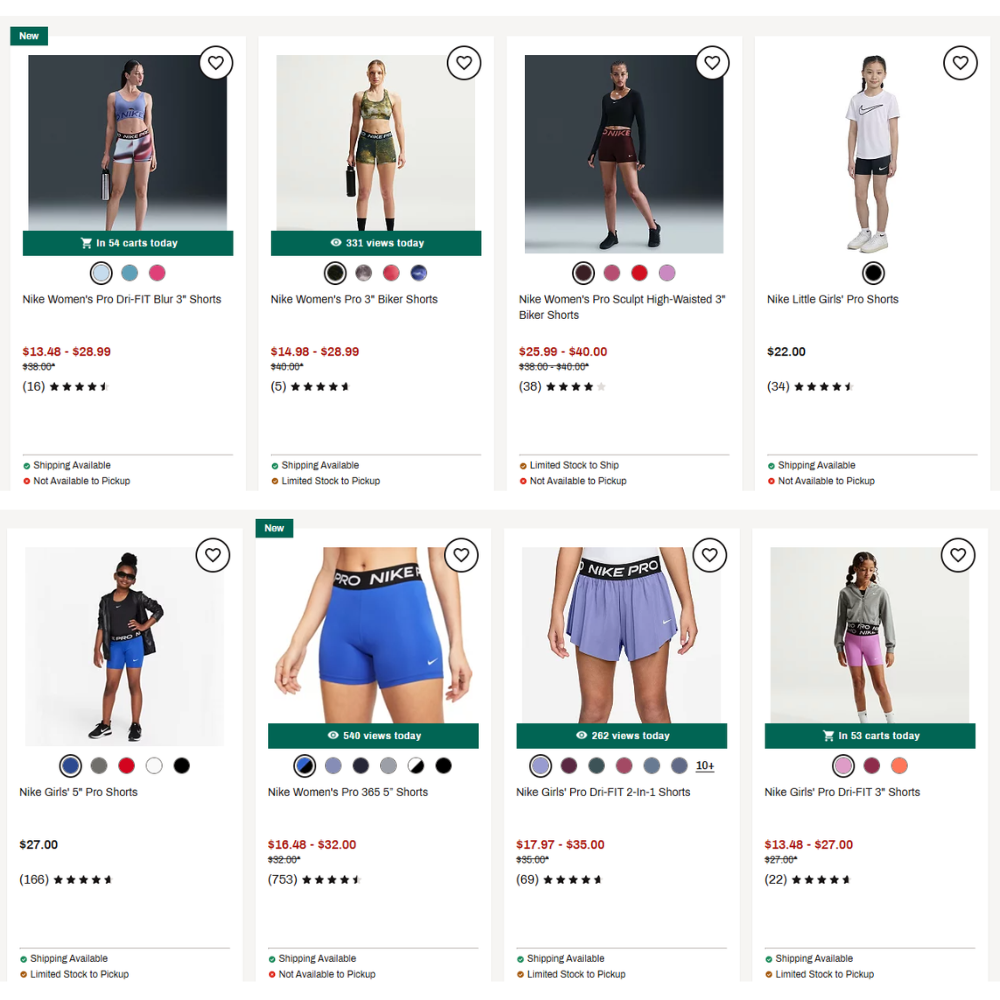Nike Pro Shorts Sale from $13.48 at Dick’s Sporting Goods