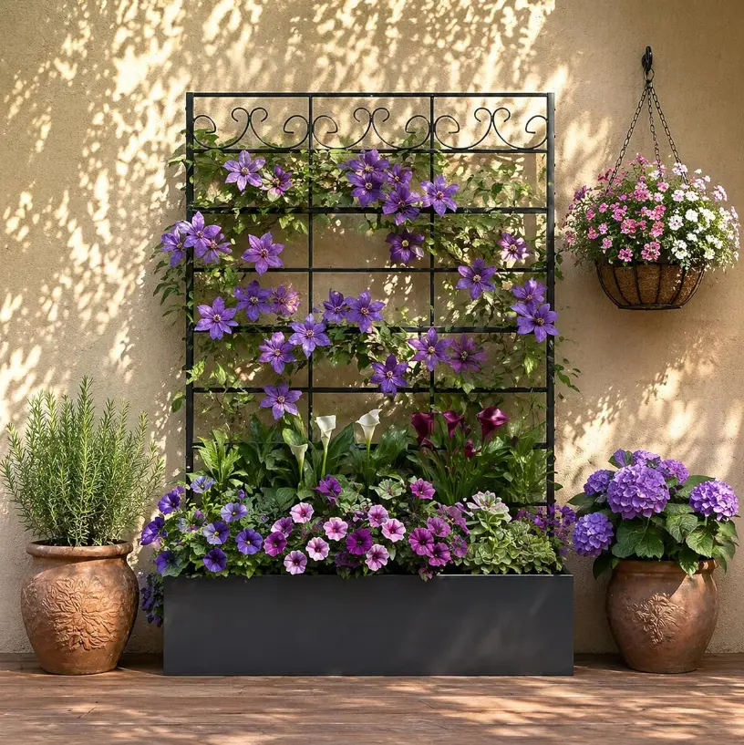 Metal Planter Box with Trellis Deal: Save 69% at Wayfair
