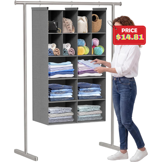 5-Tier Hanging Closet Organizer Deal: Save 50% at Amazon