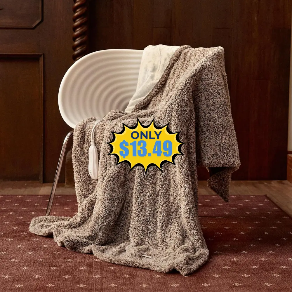 Heated Blanket Electric Throw 50″ x 60″ Deal at Amazon