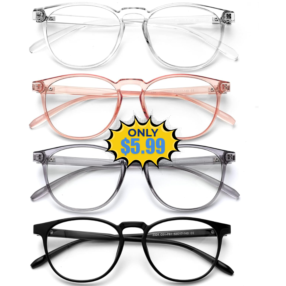 Blue Light Blocking Glasses 4-Pack Deal at Amazon: Save with Promo Code