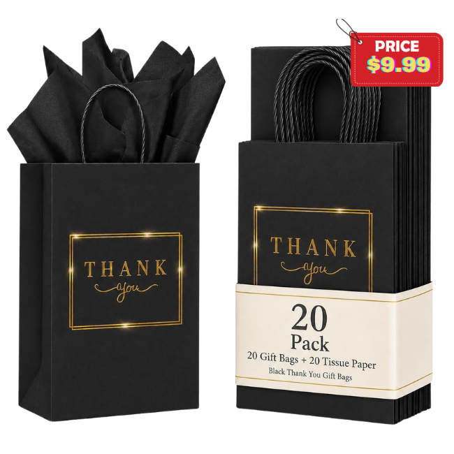 20 Pack Thank You Gift Bags Deal at Amazon: Save Big!