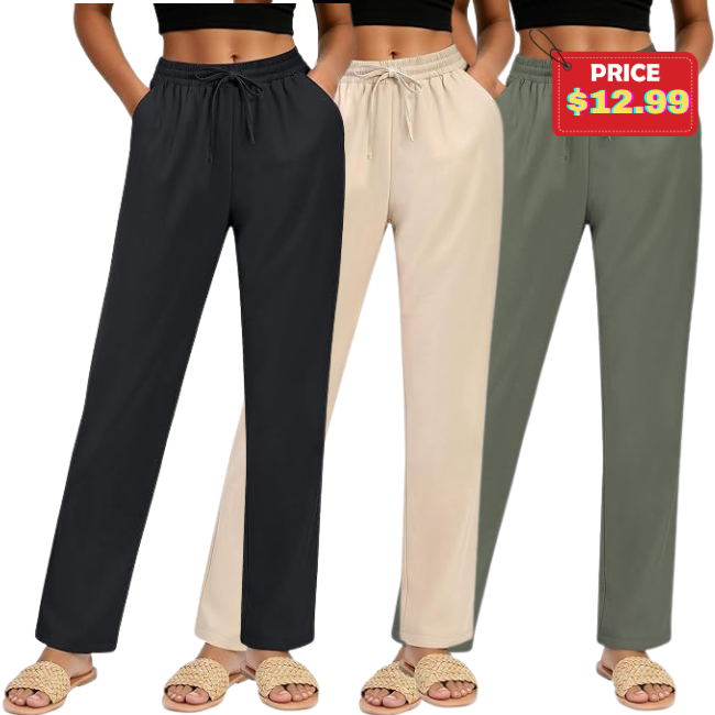 Women’s High-Waisted Linen Pants Deal at Amazon: Save with promo code 2KBU7ARZ