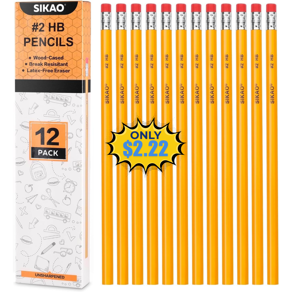 12-Pack #2 HB Wood Pencils Deal: Save at Amazon