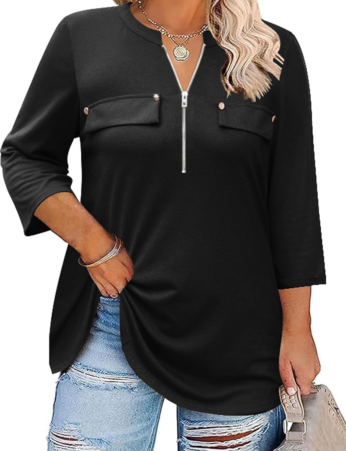 Kancystore Ladies Plus Size Tops Only $19.98 (Reg. $19.98) at Amazon