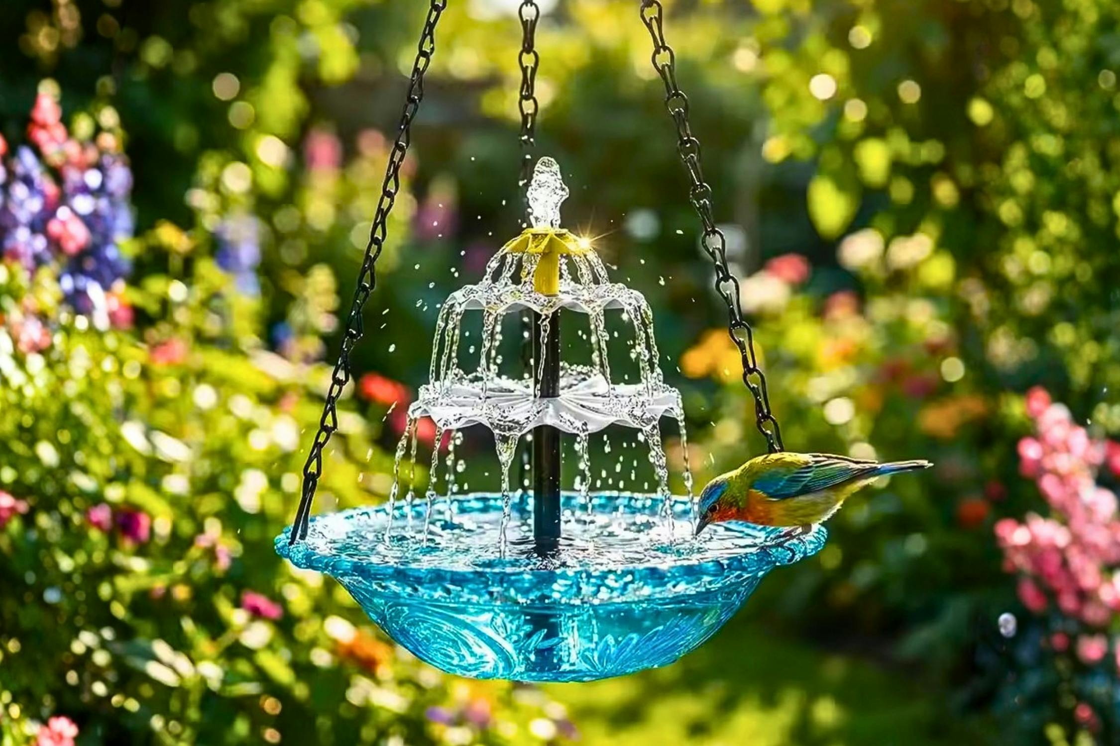 Hot AliExpress Deal: Hanging Solar Bird Bath Only $12 at AliExpress