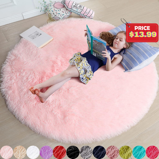 Light Pink Round Circle Rug Deal: Save 30% at Amazon