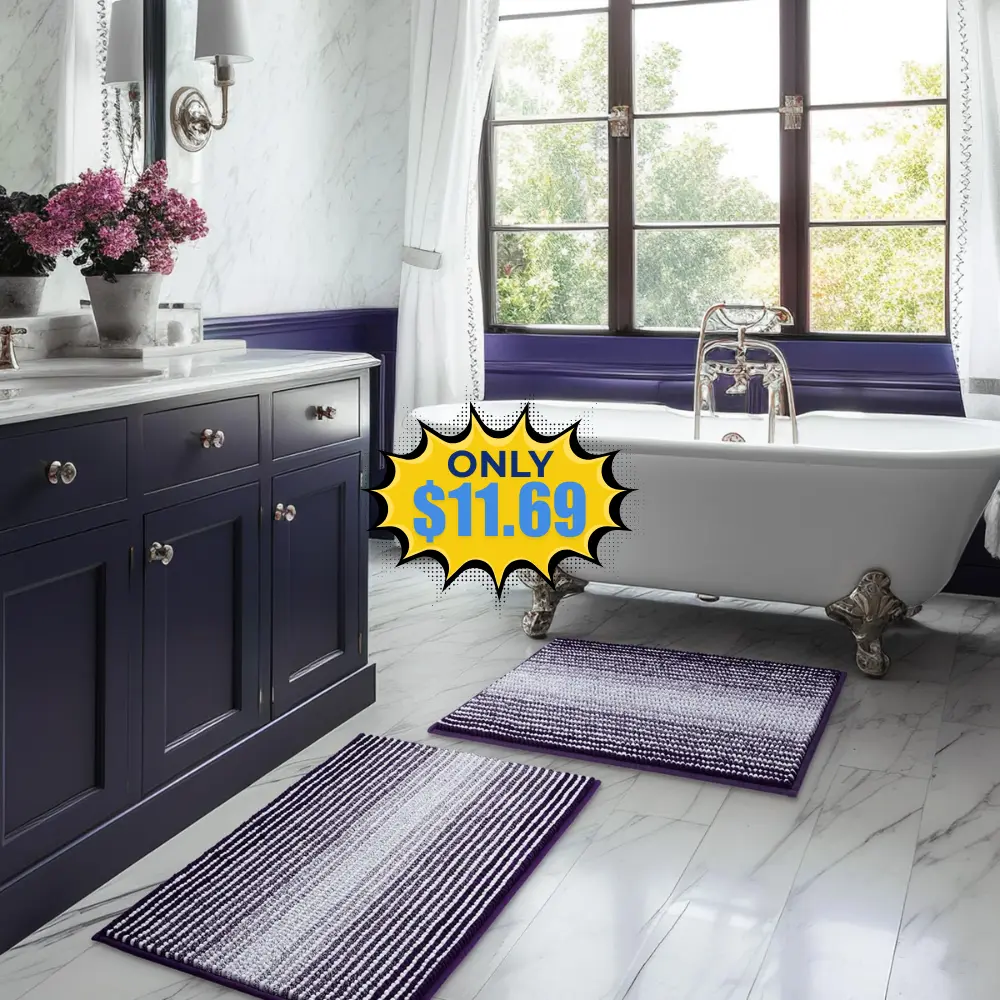 Bathroom Rugs and Mats Sets, 2 Piece Deal at Amazon: Save with Promo Code