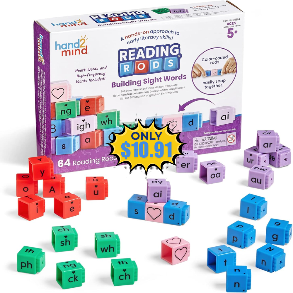 hand2mind Reading Rods Building Sight Words Deal: Save 48% on Amazon