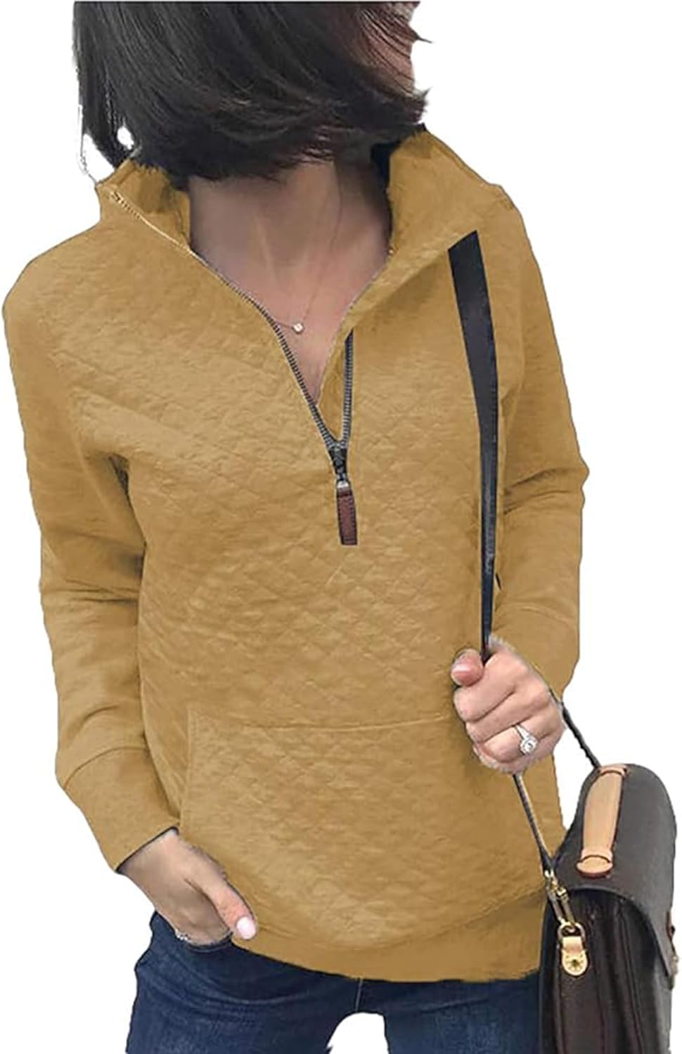 Women’s Quilted Lightweight Sweatshirt only Only $34.99 at Amazon