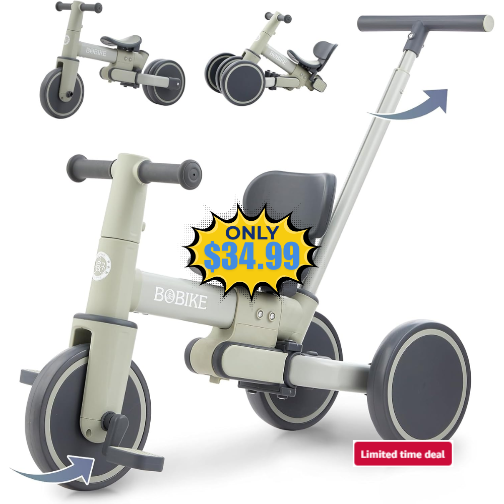Bobike 5-in-1 Tricycle for Toddlers Deal: Save 50% at Amazon