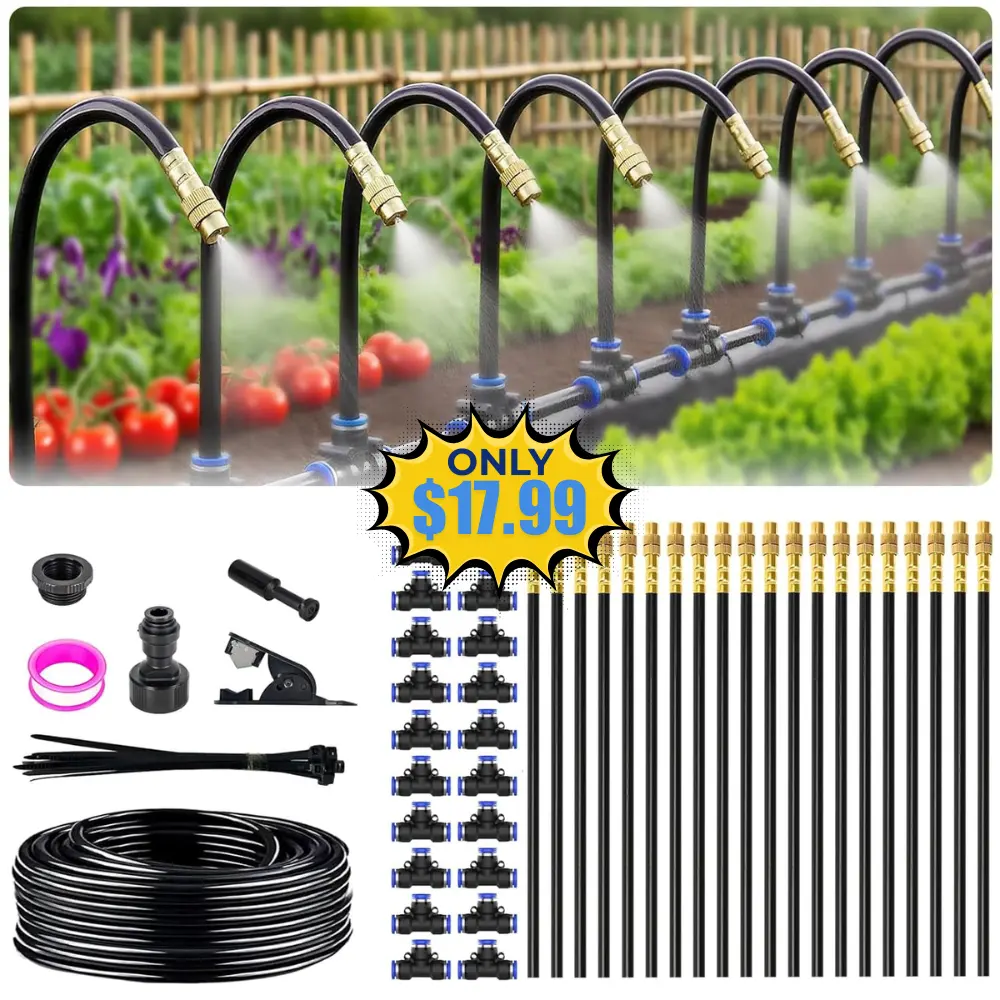 65FT 5/16 Inch Drip Irrigation System Deal: Save $18 at Amazon
