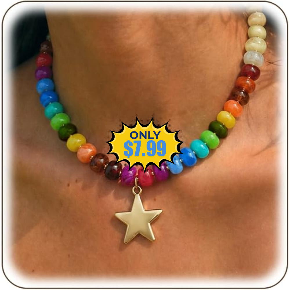 Colorful Chunky Beaded Necklace Deal: Save 47% at Amazon
