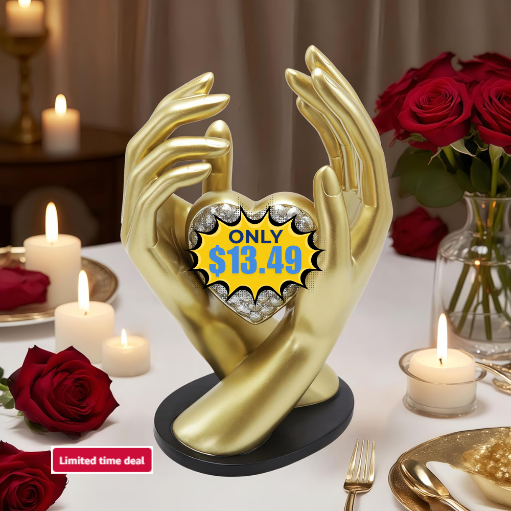 Figurine-Heart Hands Sculpture Deal: Save 50% at Amazon