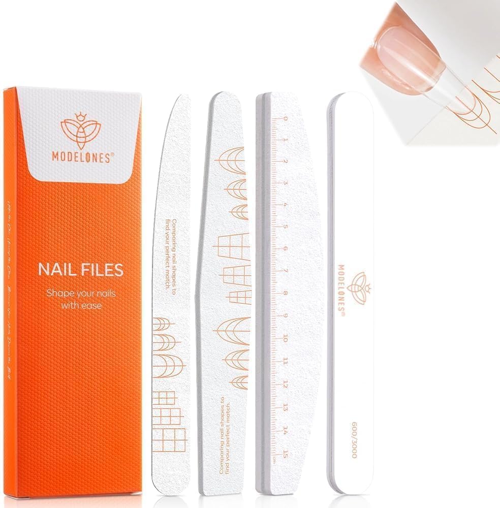 Modelones Nail Files and Nail Buffers Blocks 4 PCS, Double S deal at Amazon