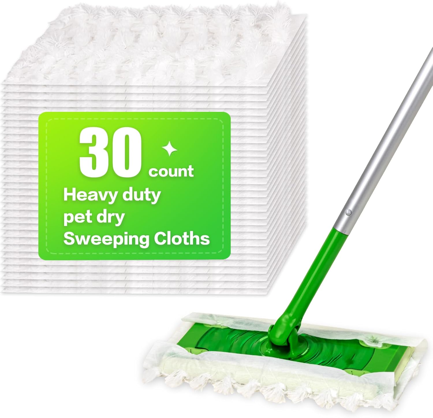 Heavy Duty Dry Sweeping Cloths Compatible with Sweeper Mop, deal at Amazon