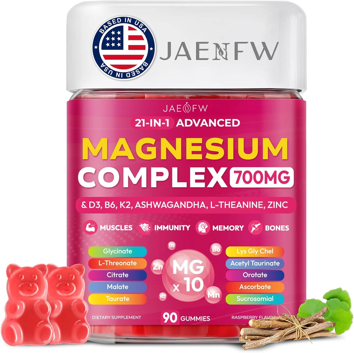 Magnesium Glycinate Gummies 700MG - 21-in-1 Advanced Magnesi deal at Amazon
