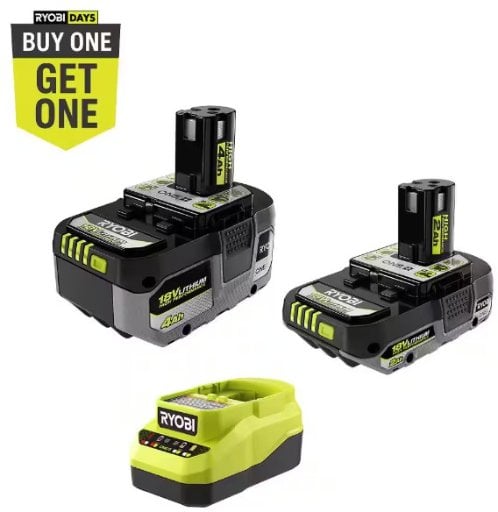 Home Depot Home Pick: RYOBI ONE+ 18V Lithium-Ion Starter Kit deal at Home Depot
