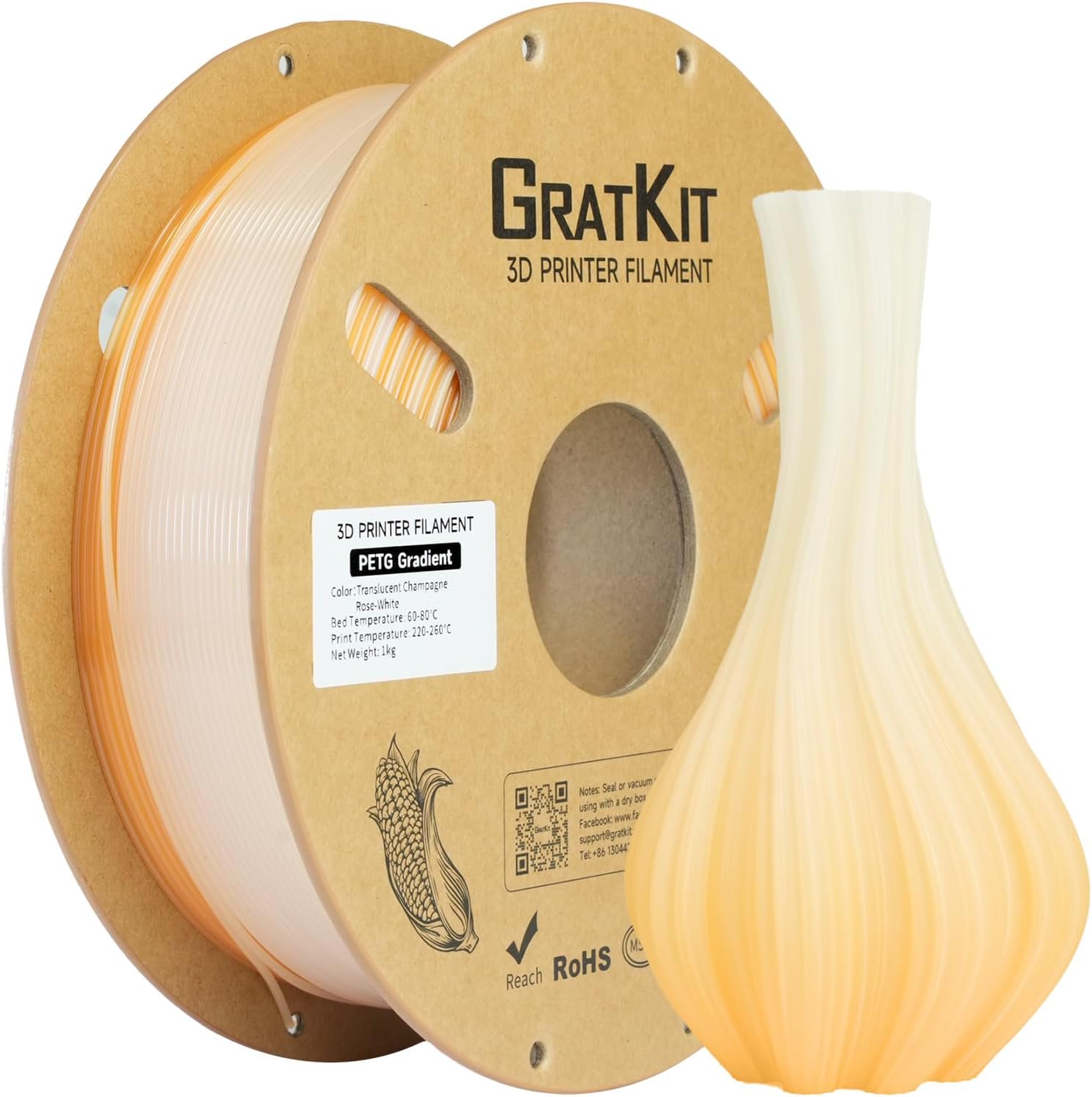 GratKit Gradient PETG Filament Only $18.99 (Reg. $19.99) at Amazon