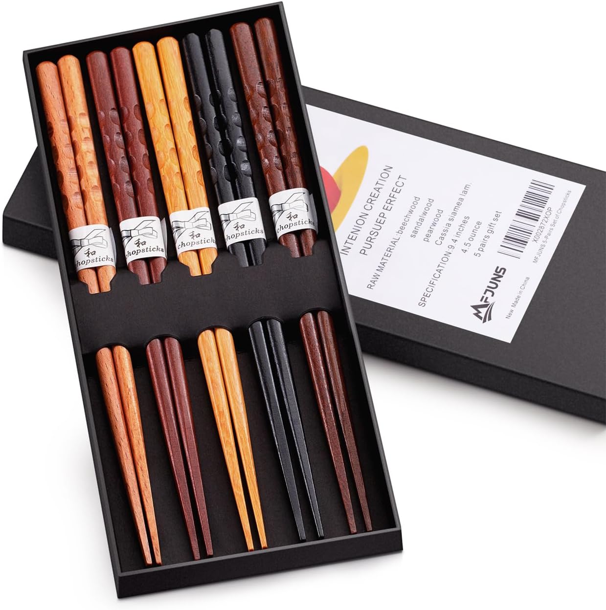 5-Pairs Reusable Set of Natural Wood Chopsticks – Just deal at Amazon