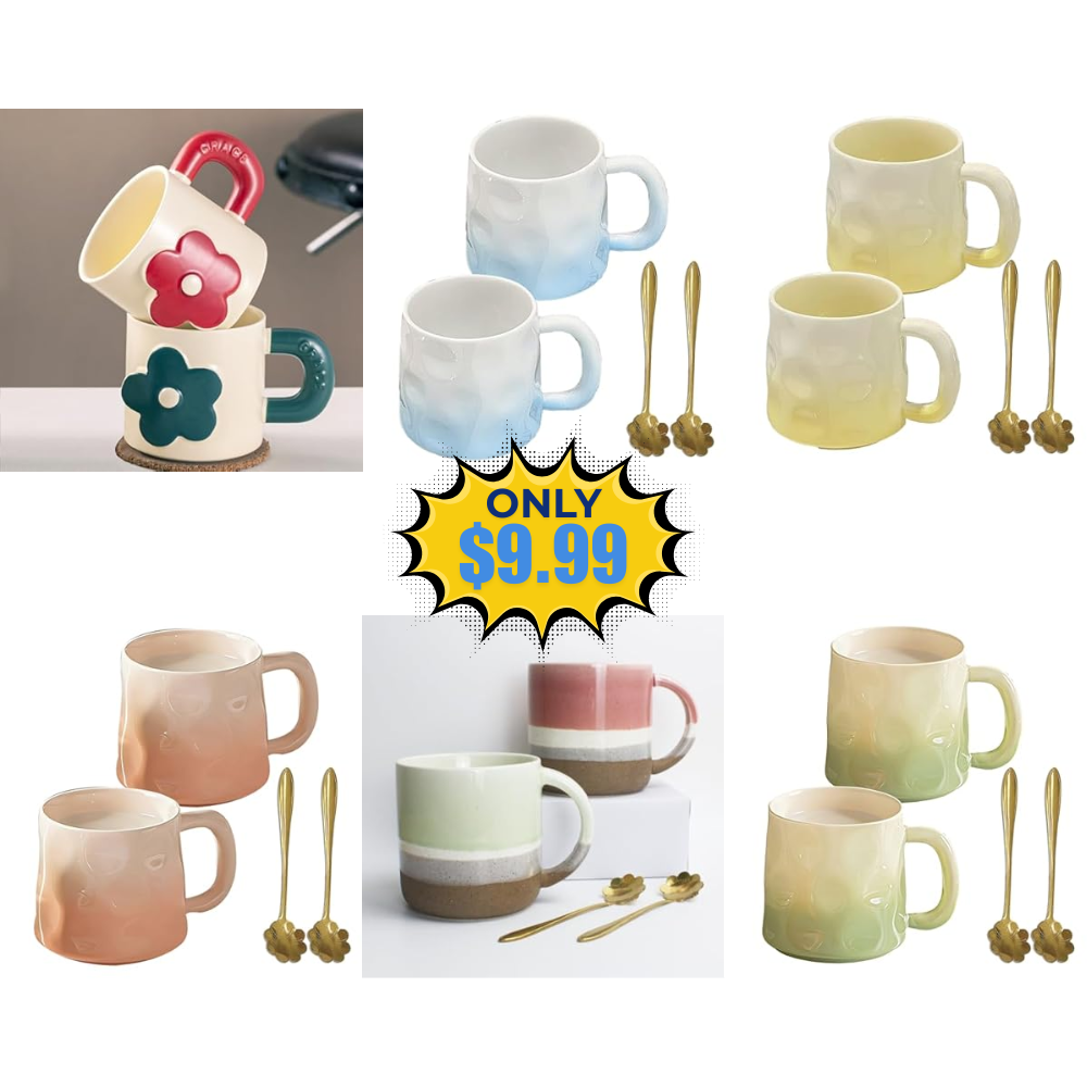 Coffee Mugs Set of 2 Deal at Amazon: Save with XJJ37WZZ