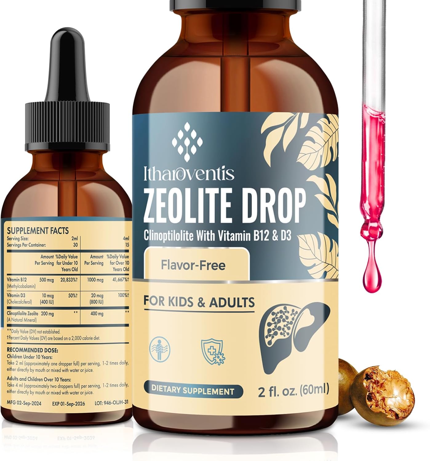 Itharoventis Zeolite Drops for Kids and Adults, Zeolite Clin deal at Amazon