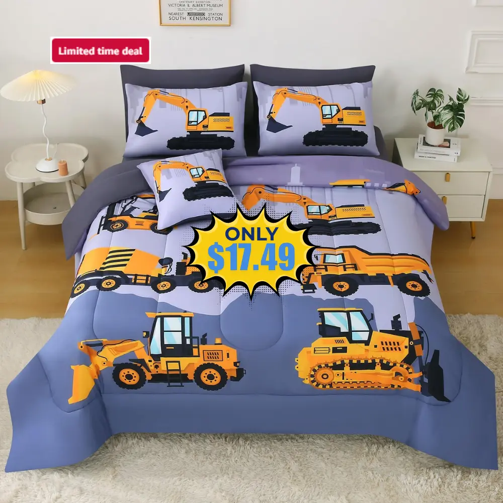 JQinHome Construction Twin Bedding Sets Deal: Save 50% at Amazon