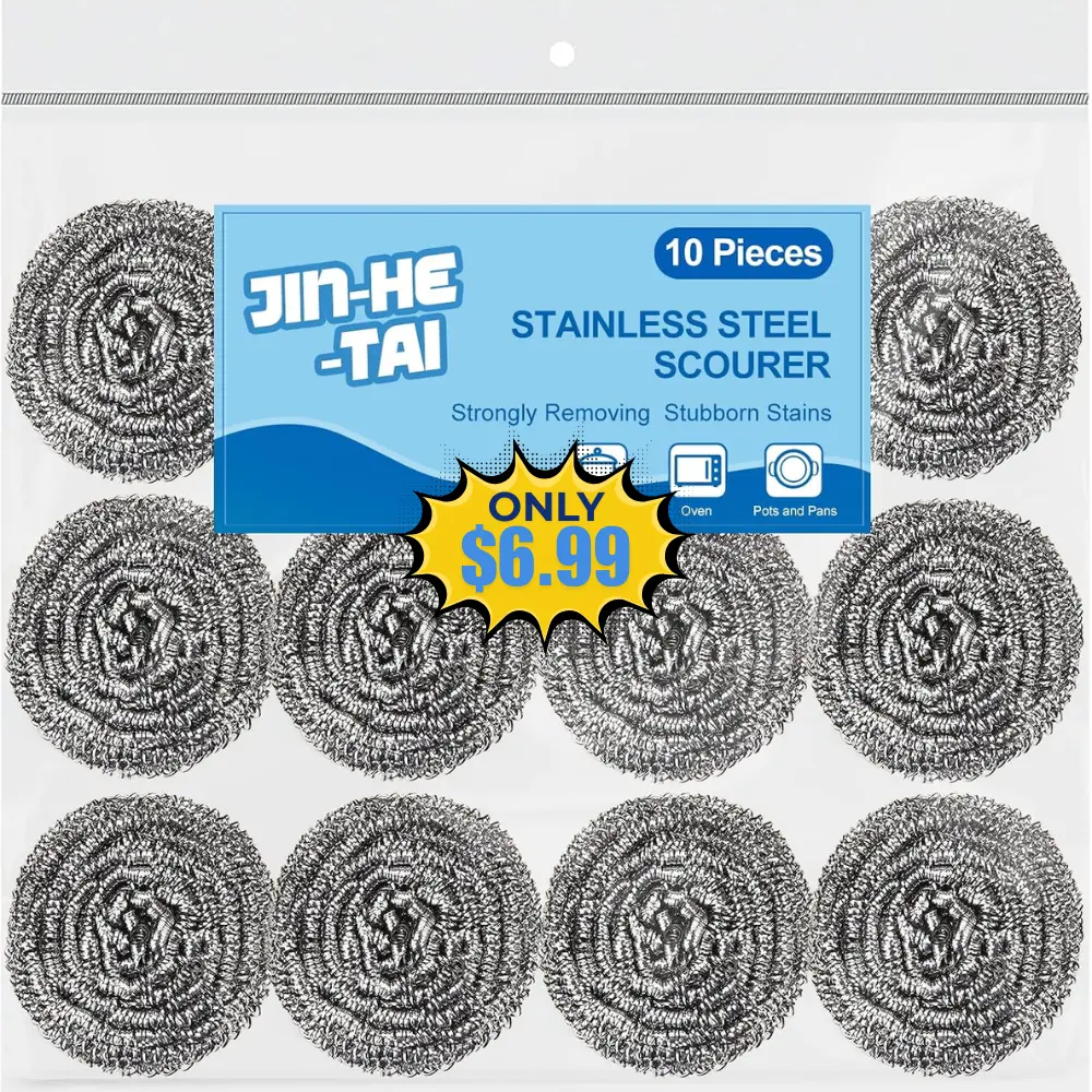 10 Pack Stainless Steel Scrubber Deal: Save 22% at Amazon
