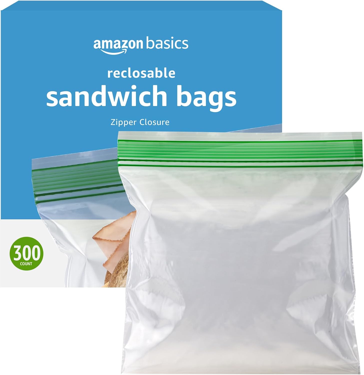 Amazon Basics Reclosable Sandwich Double Zipper Storage Bags deal at Amazon