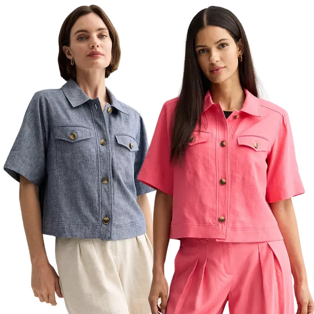 Nine West Short Sleeve Collared Jacket Deal at Kohl’s: Save 40%