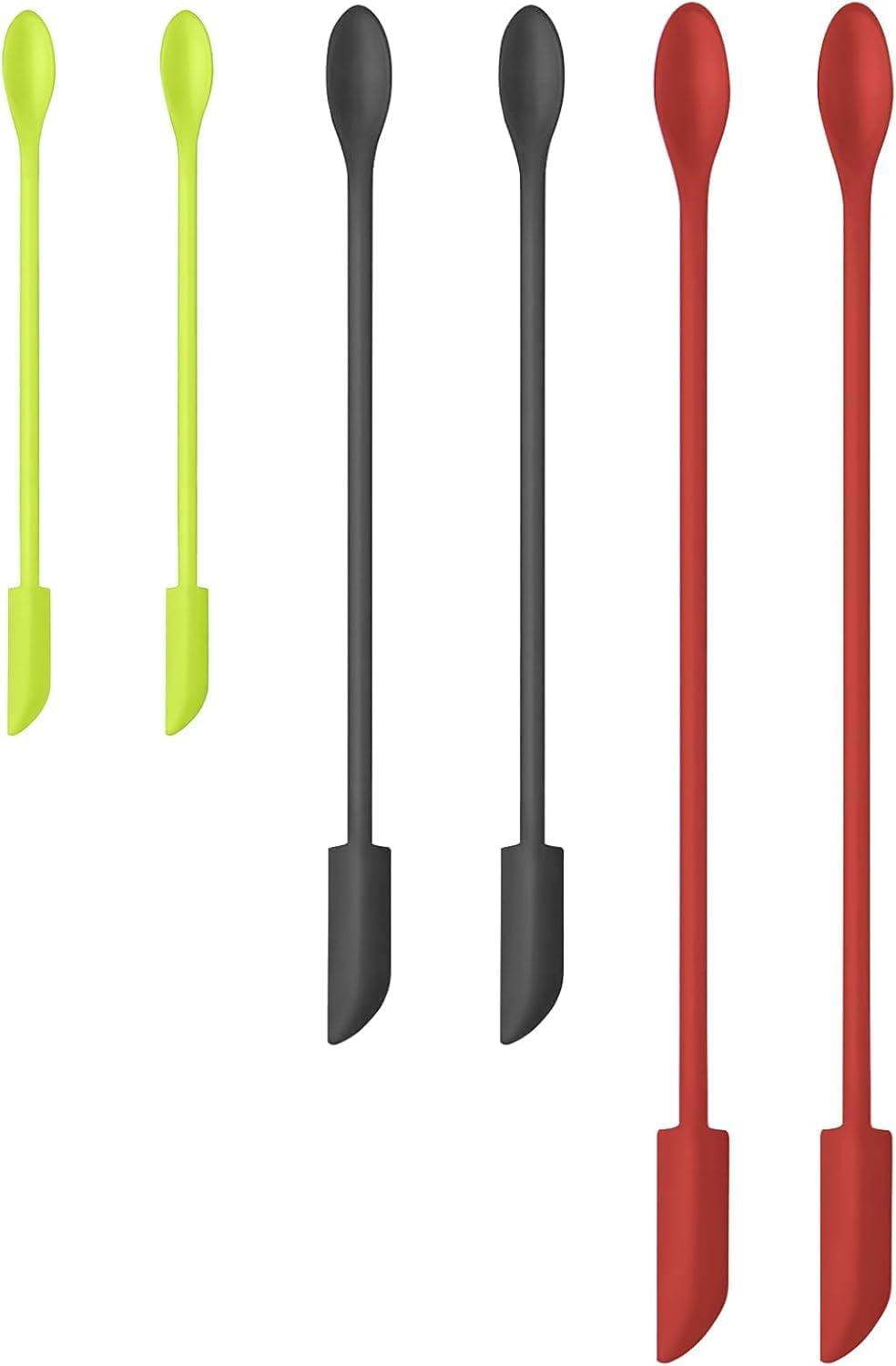 Silicone Spatula Set (6Pcs) - Mini Scraper Tool for Beauty & deal at Amazon