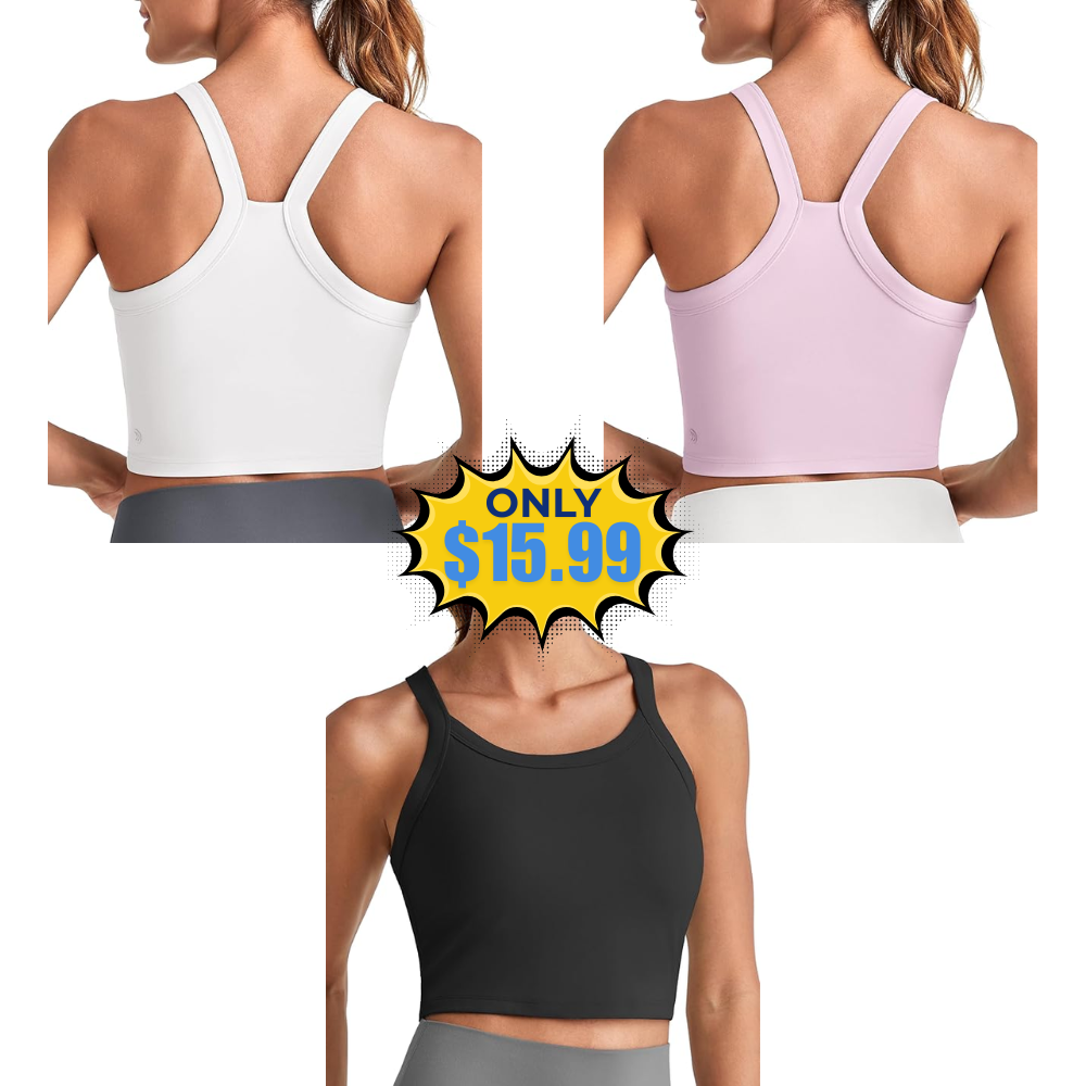 G4Free Barefeel Cropped Workout Tops Free at Amazon