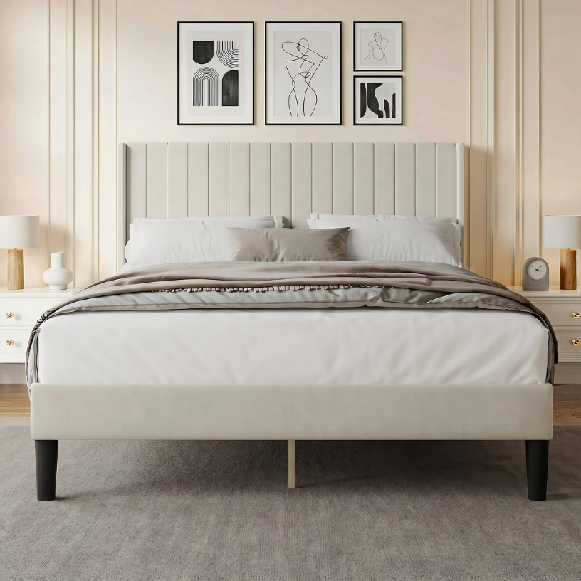 EDX Queen Upholstered Platform Bed Frame Deal: Save $88 at Walmart